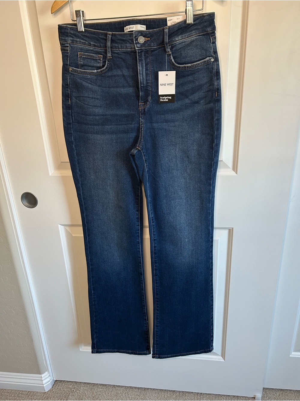 Nine West Women's Dark Indigo Boot-Cut Jeans